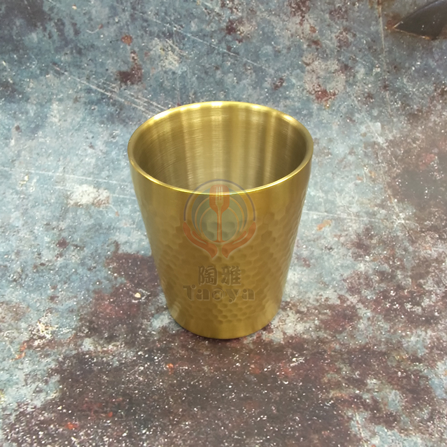 ＃304不銹鋼蜂巢杯300ml-金