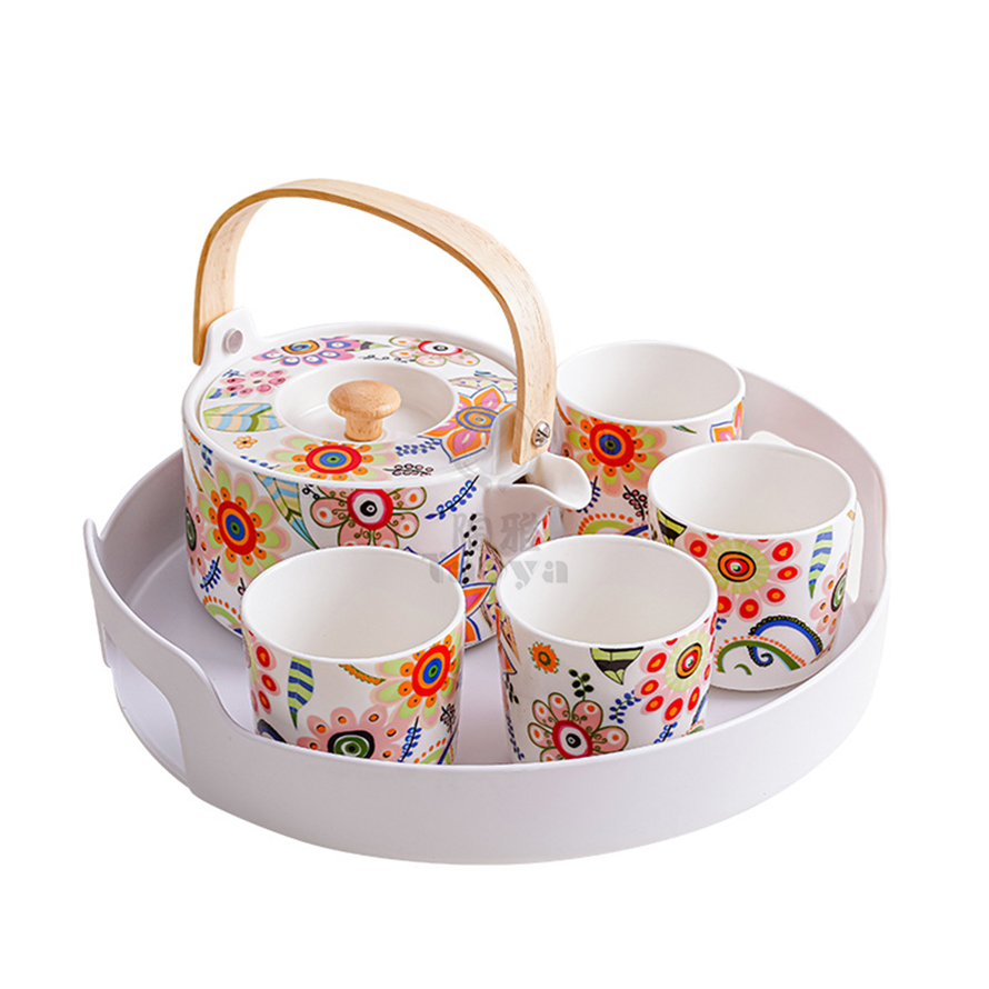 五件套茶具套裝(藍花/蝶戀花/小藍花)