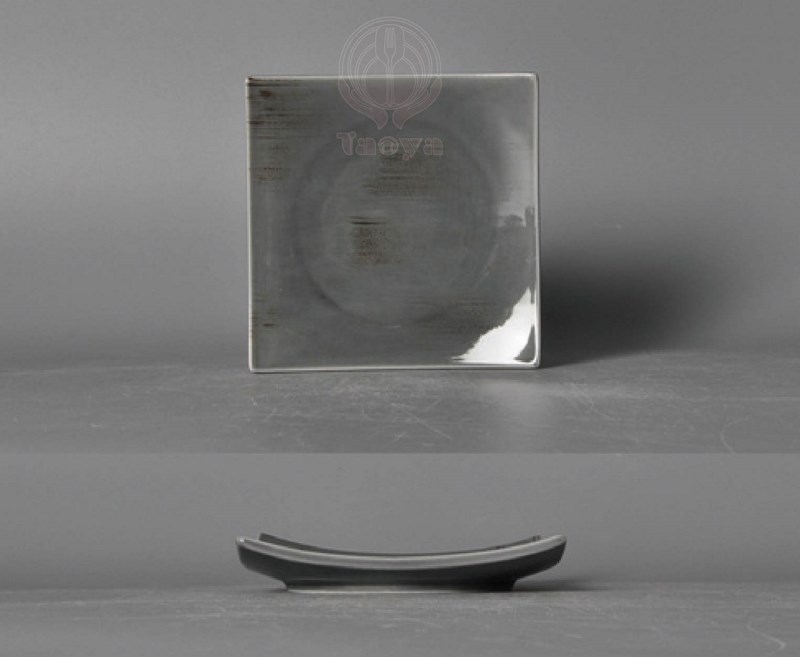 歲月深藍8"四方翹角盤|