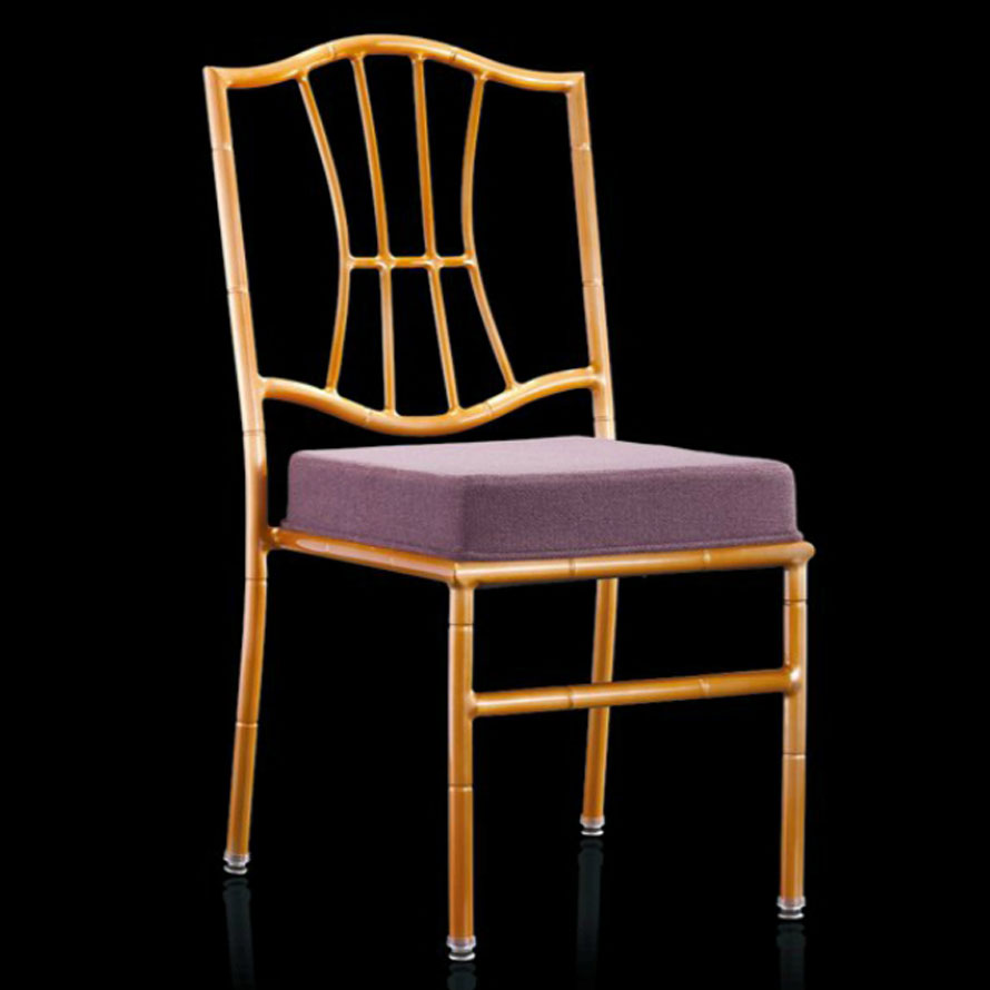 可疊宴會椅-香檳金|SIL-025 (31700)