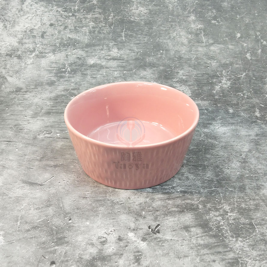 粉波紋水果碗12cm|