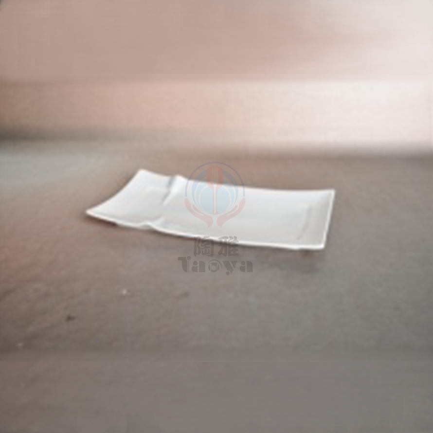 12"長方翹角折線盤|HAN-CHP8066-W