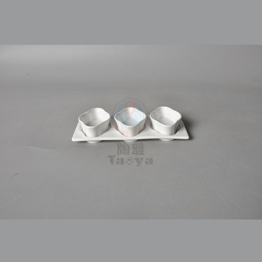 3"如意碟+6.5"長方底座|HAN-WHEN7172-S-W