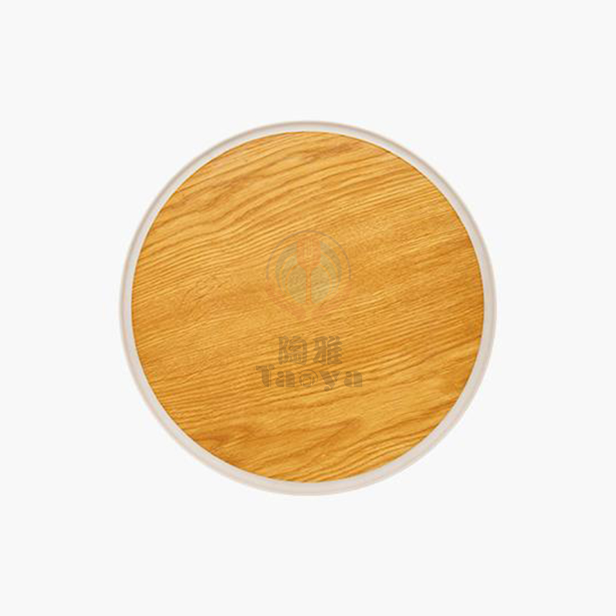黃木紋圓托盤40.5cm