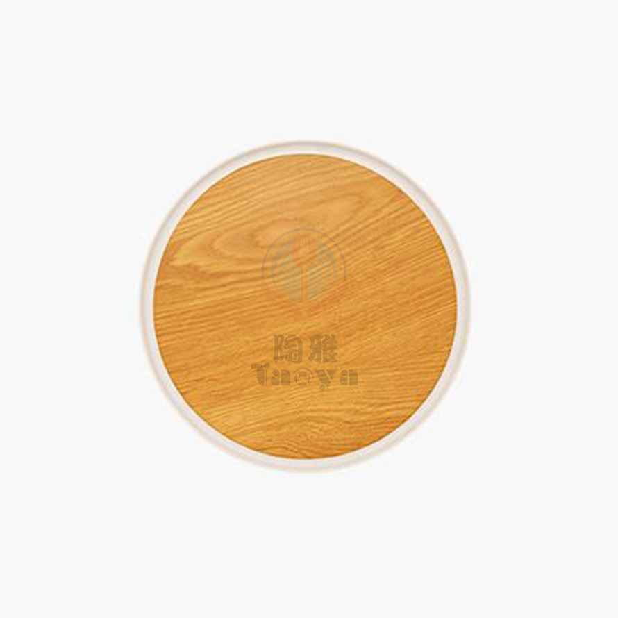黃木紋圓托盤30.4cm