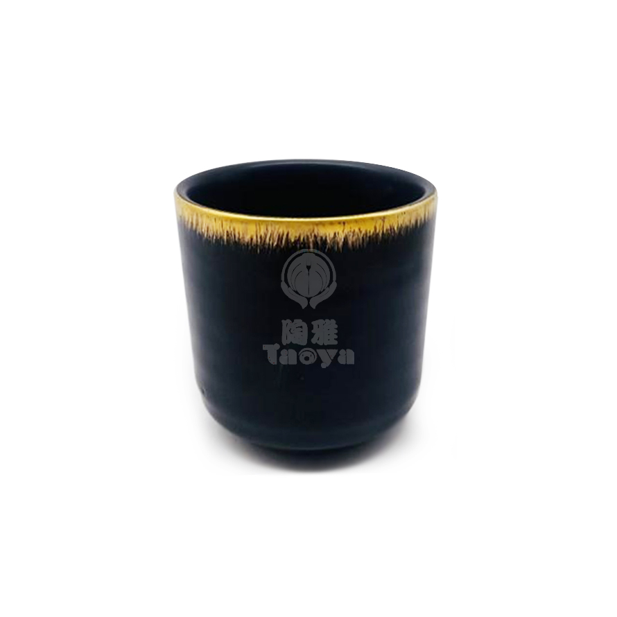 2.8"羅紋直身杯-光烏刷金|DLU-YS-AW10-141-3